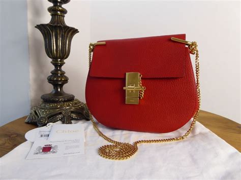 chloe drew small red|Chloe Drew Small Shoulder Bag .